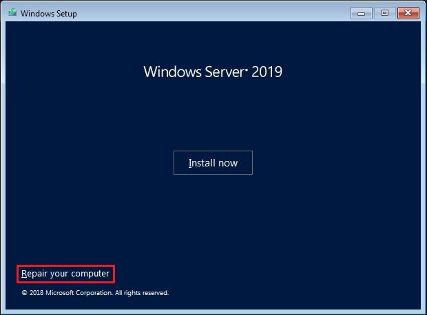 Backup Restore Reset Windows Server 2019, How to Backup Restore Reset Windows Server 2019