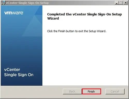 installed vcenter single sign on 