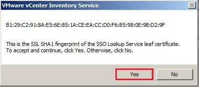 invertory service certificate finger print