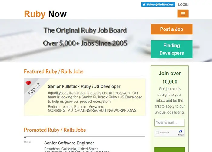 jobs.rubynow freelance jobs site