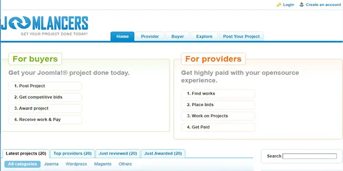 joomlancers freelance jobs site