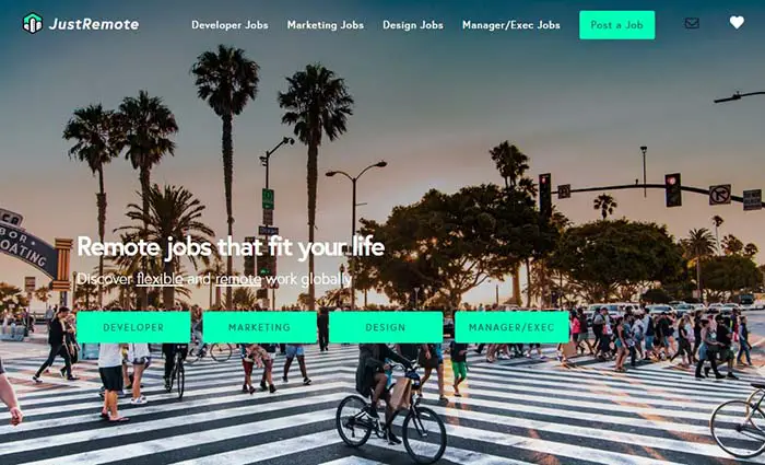 justremote freelance jobs site