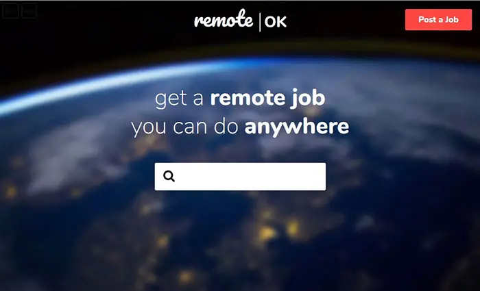 remoteok freelance jobs site