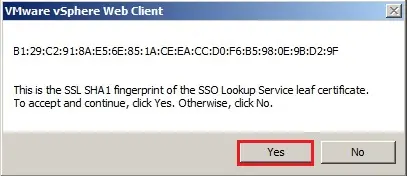 sso lookup service leaf certificate