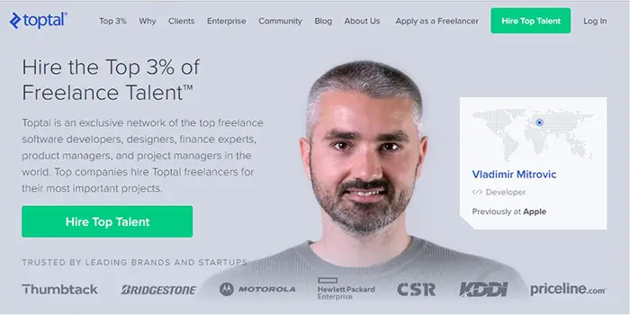 toptal freelance jobs site