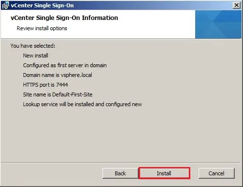 vcenter single sign on service