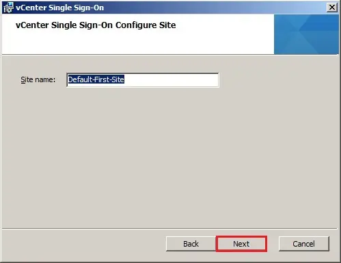 vcenter single sign on sso site