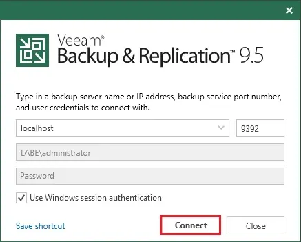 veeam backup console