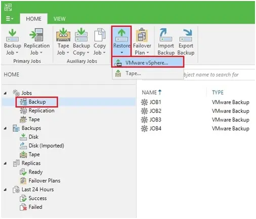 veeam backup & replication restore file