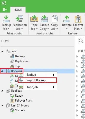 veeam import backup