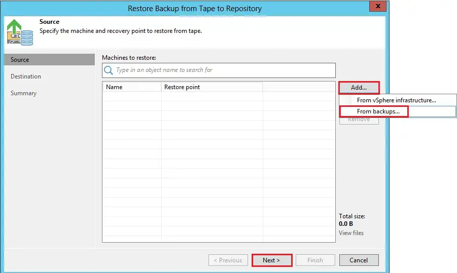 veeam recovery point