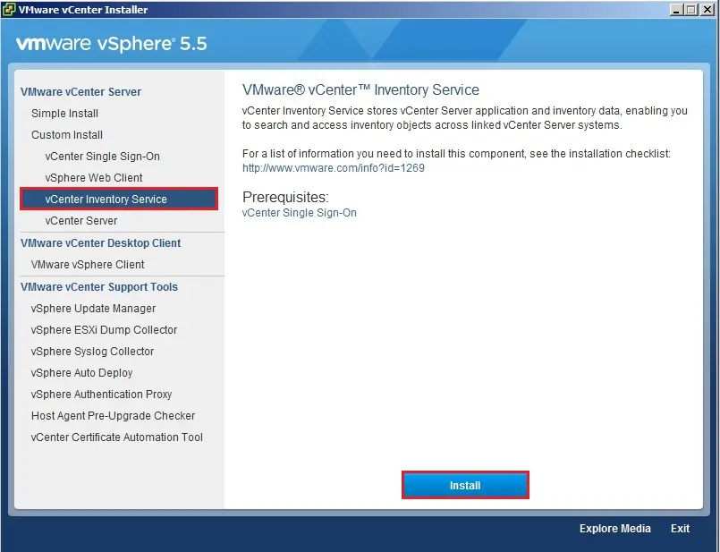 vmware vcenter inventory service