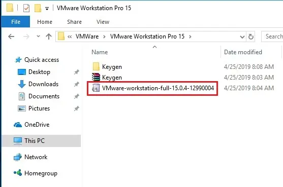 VMware workstation installer