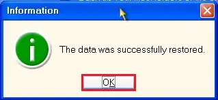 acronis data was successfully restored