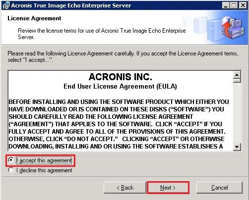 acronis end user license agreement