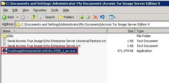 acronis setup file