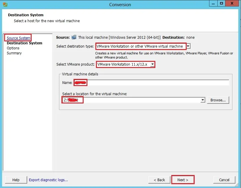 convert physical to virtual machine vmware workstation