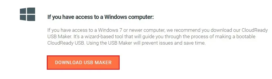 download cloudready usb maker