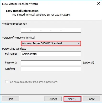  easy install information VMware player