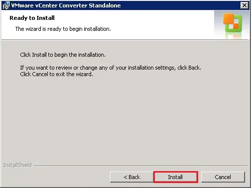 install vcenter converter standalone