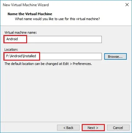 setting up a new virtual machine