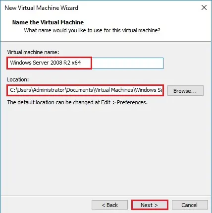 setting up a new virtual machine