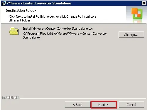 vcenter converter installed folder