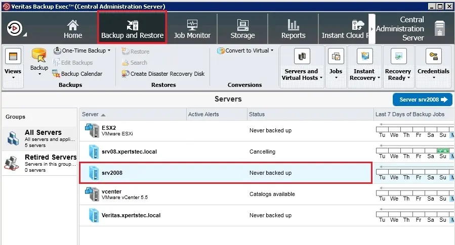 veritas backup exec