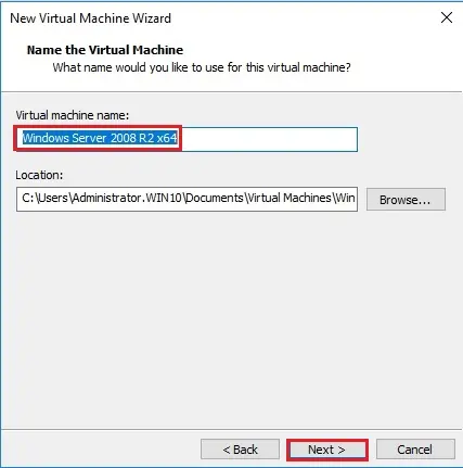 vmware player virtual machine name