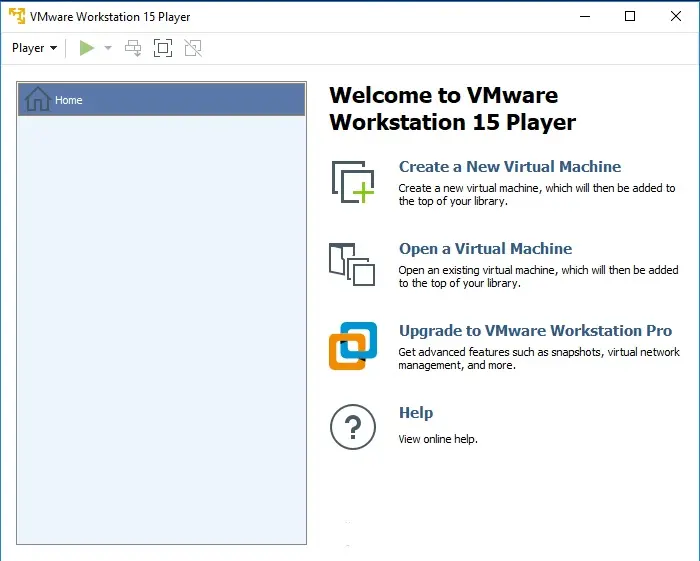 vmware workstation 15 player