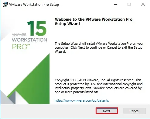 vmware workstation pro setup