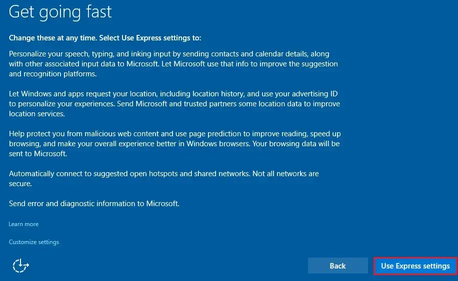 windows 10 customize settings 