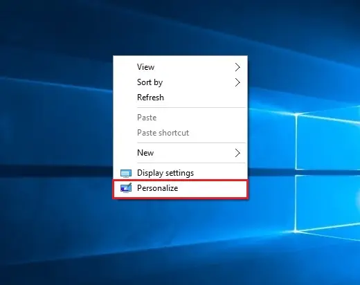 windows 10 personalize