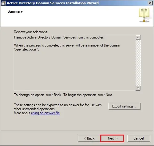 active directory 2008 installation wizard