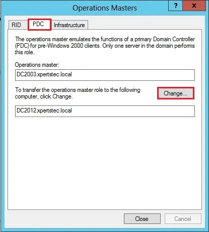 active directory 2012 operational masters pdc