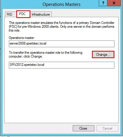 active directory 2012 operations masters pdc