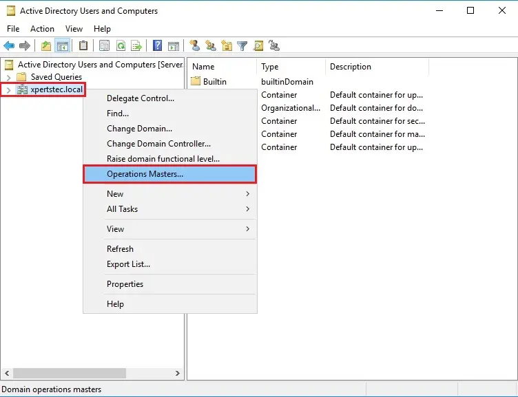 active directory 2016 operations master