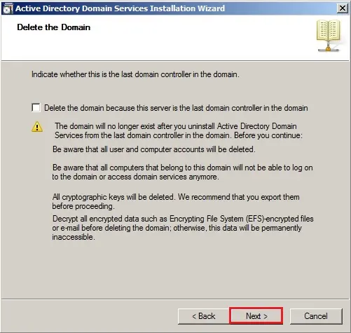 active directory installation wizard