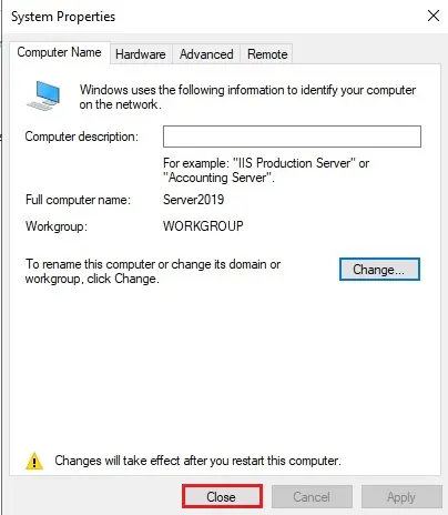 change computer name