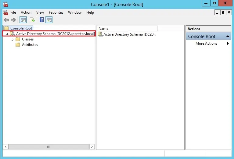 change directory schema console root