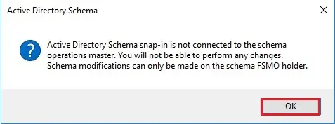 change directory schema snap-in