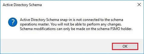 change directory schema snap-in