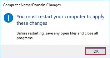 change hostname server 2016