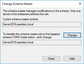 change schema master