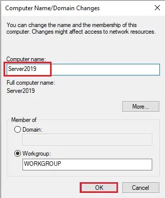 computer domain name server 2019