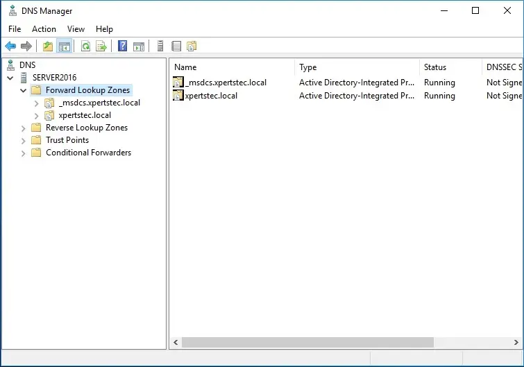 dns manager server 2016