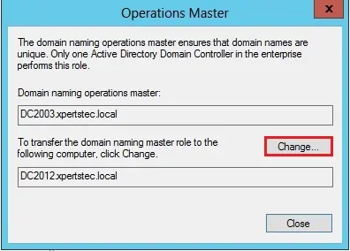 domain naming operation master