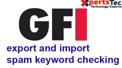 export and import the spam keyword checking