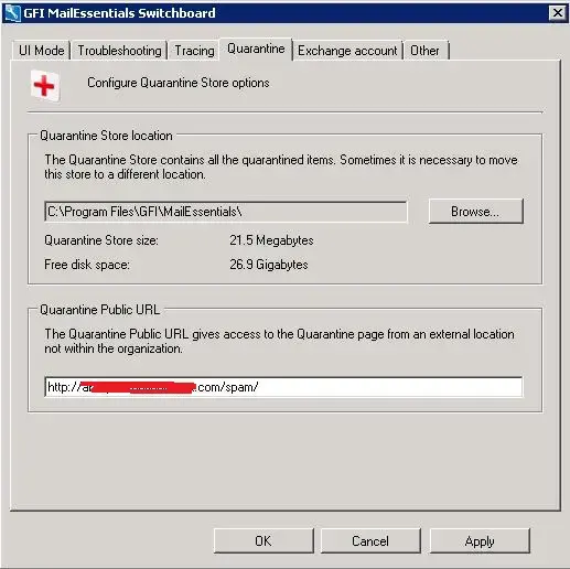 gfi mailessentials configure quarantine