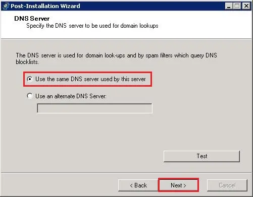 gfi mailessentials post installation dns